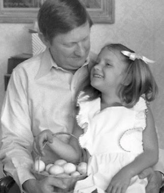 Young Helen Redwine with her father.